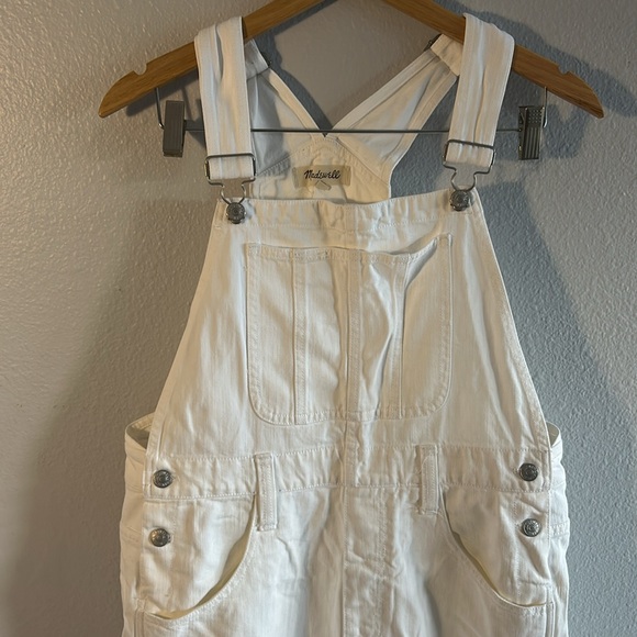 Madewell Straight-Leg Overalls in Tile White Large - Picture 2 of 12